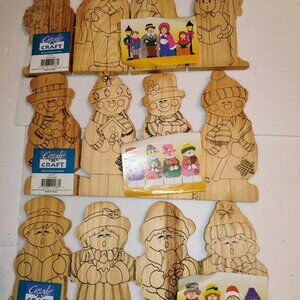 Christmas folding wood decor for painting